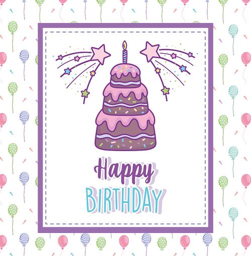 生日快乐背景素材图片