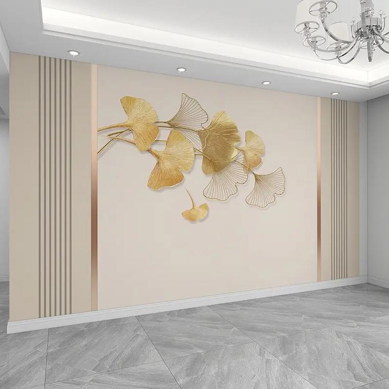 背景墙壁纸效果图客厅熠熠生辉的背景墙壁纸设计