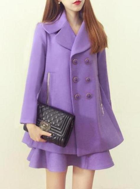 拍照紫色衣服配什么背景好看女