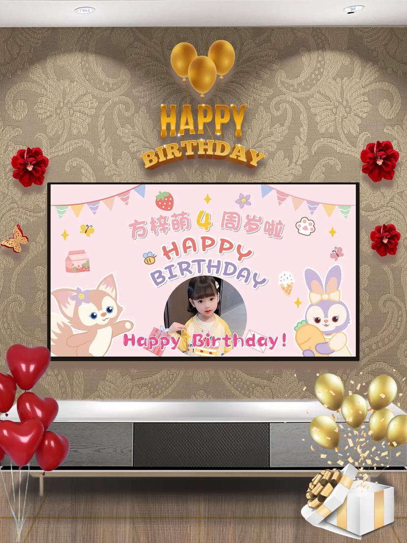 生日投屏背景图图2