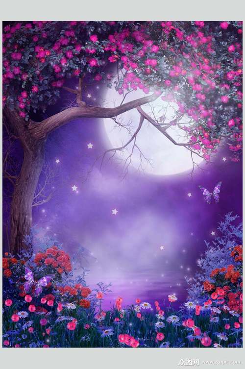 深紫色的背景图图2