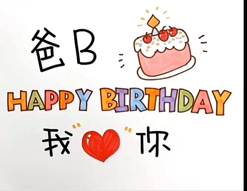 爸爸生日贺卡简笔画大全