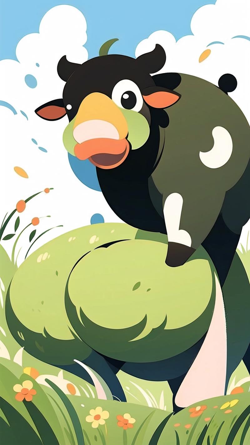 过年照片背景图卡通图1