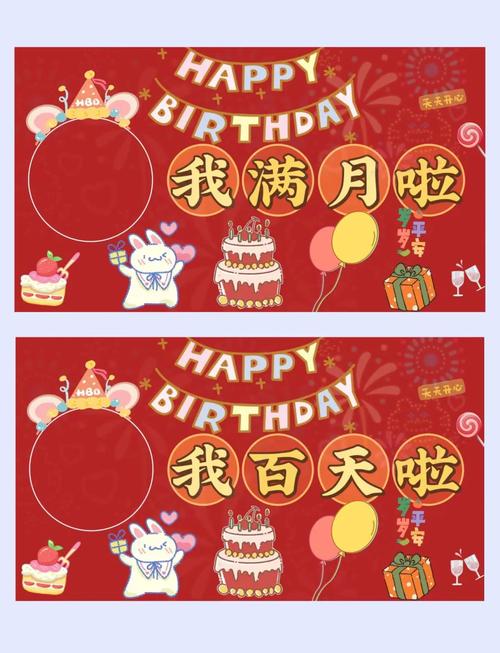 生日投屏背景图片5周岁图2