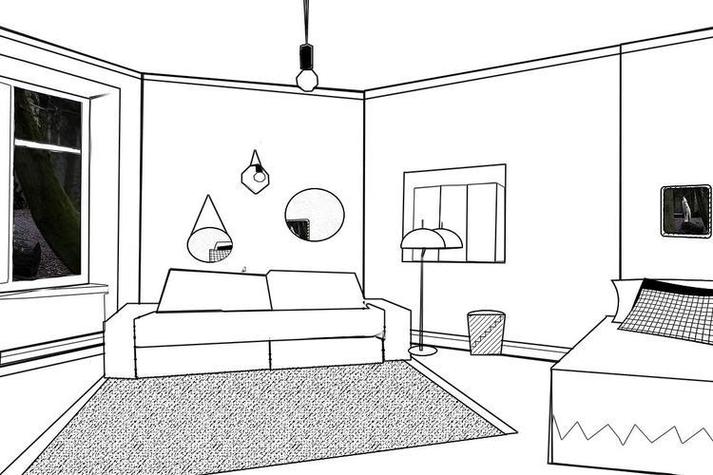 房间布置图片_房间布置图片简约简笔画